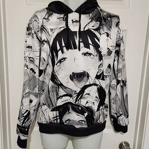 Vapor95 Anime Manga Print Pullover Hoodie Size Small
